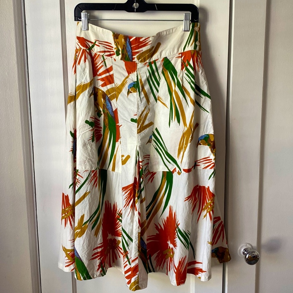 Pretty Vacant Parrot Print Skirt